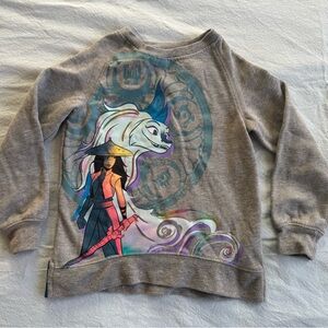 Disney Gray Crewneck Sweater with Colorful Graphic